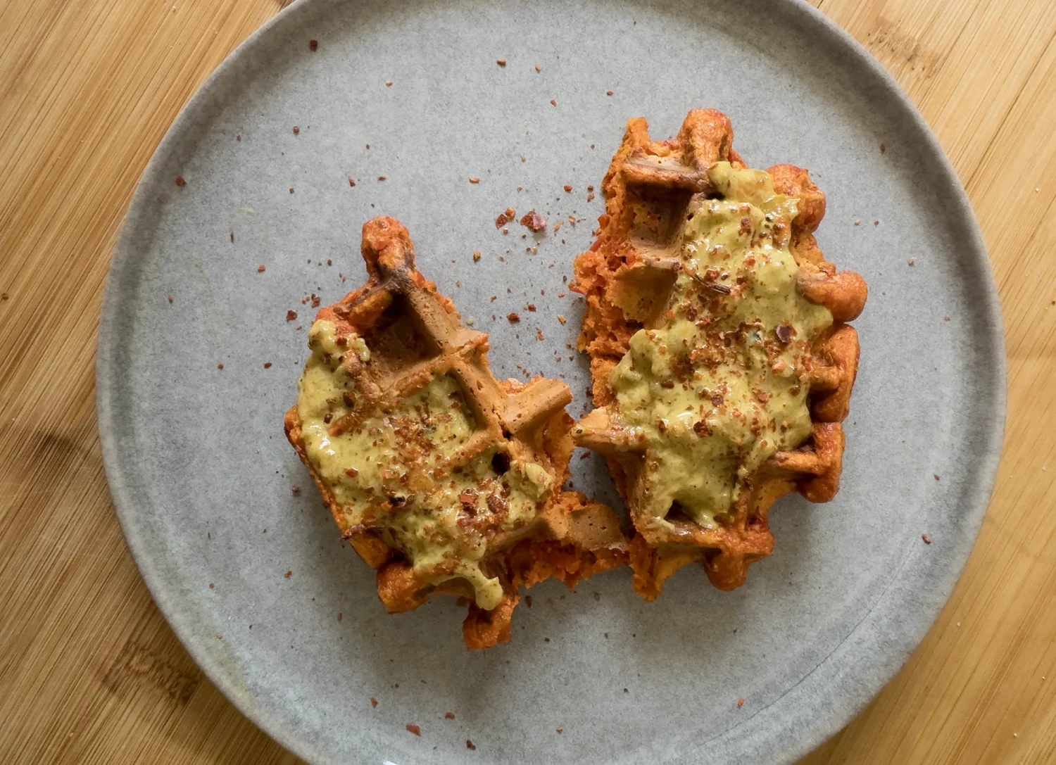 Paprika Waffles & Green Ajvar